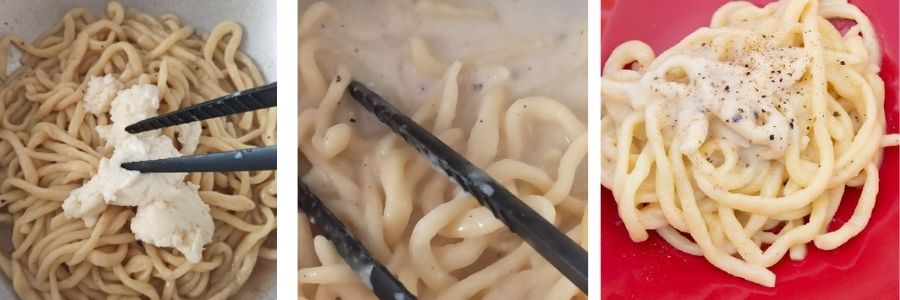 pici e cacio procedimento