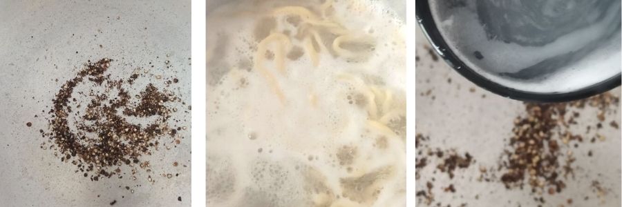 procedimento cacio e pepe