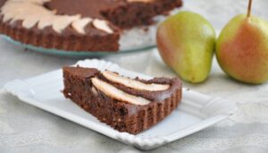 Torta pere e cioccolato senza uova e senza burro