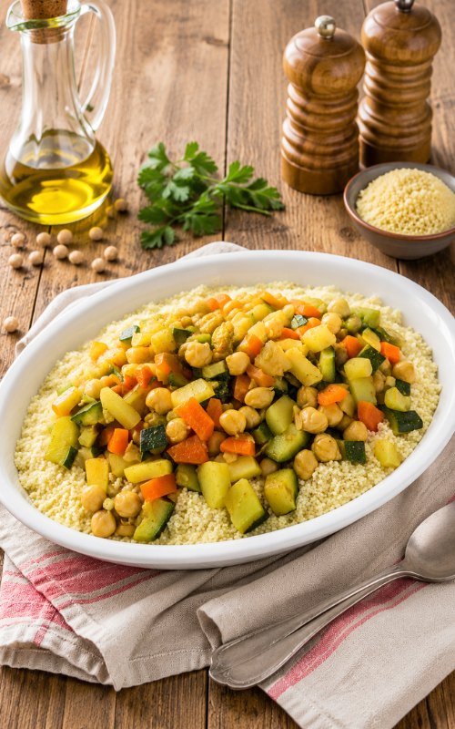 cous cous con verdure e ceci