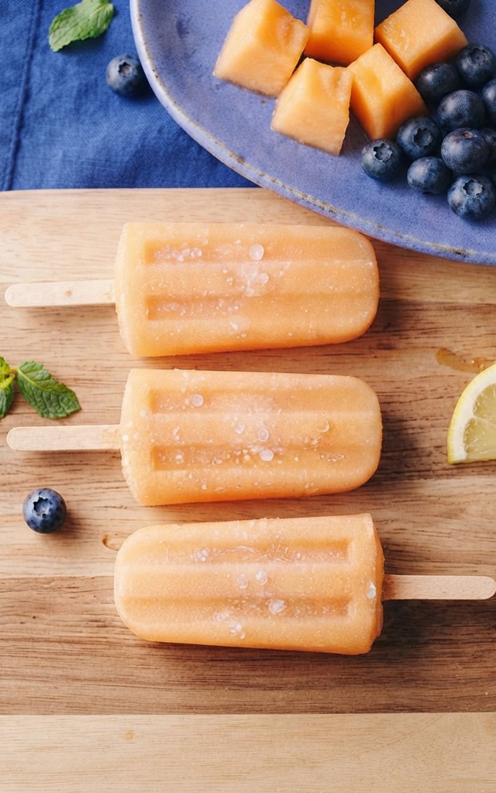 giaccioli al melone su tavolo